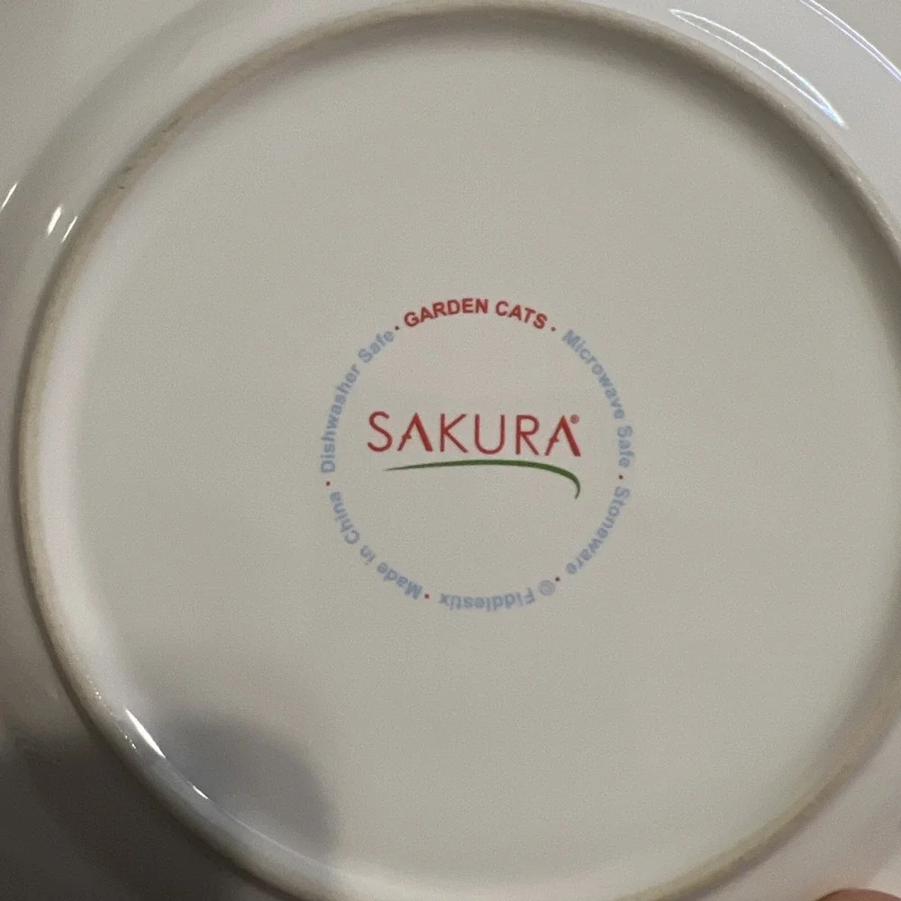 Sakura Garden Cats Salad Dessert‎ Plate 8